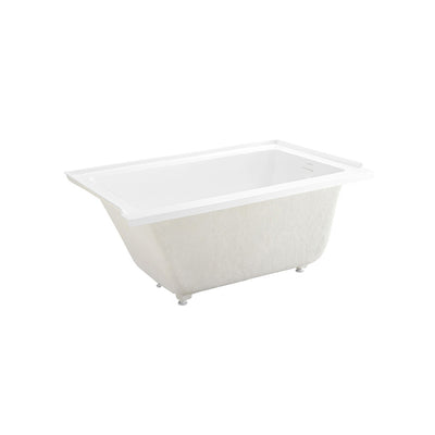 Voltaire 54 x 30 Right Drain Soaking Alcove Bathtub in Glossy White with Integrated Overflow, Drain Included
