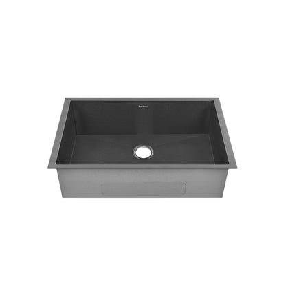 Tourner 26 x 18 Stainless Steel, Single Basin, Undermount Kitchen Sink, Black