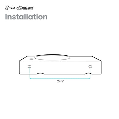 Chateau 30" Right Side Faucet Wall-Mount Bathroom Sink