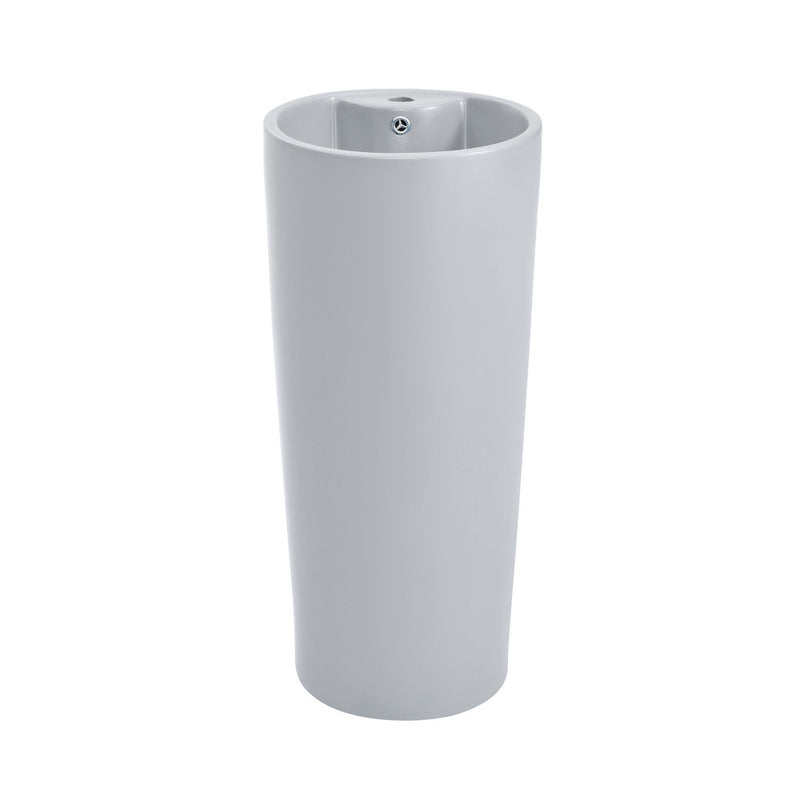 Monaco Circular Basin Pedestal Sink Matte Gray