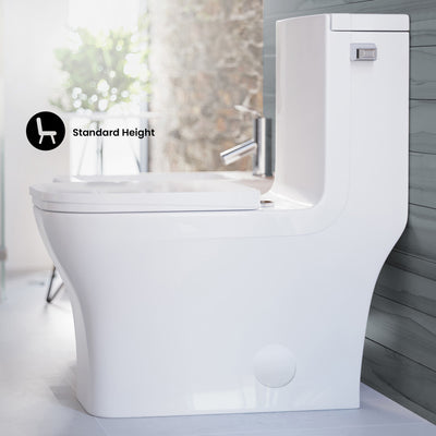 Concorde One Piece Square Right Side Flush Handle Toilet 1.28 gpf