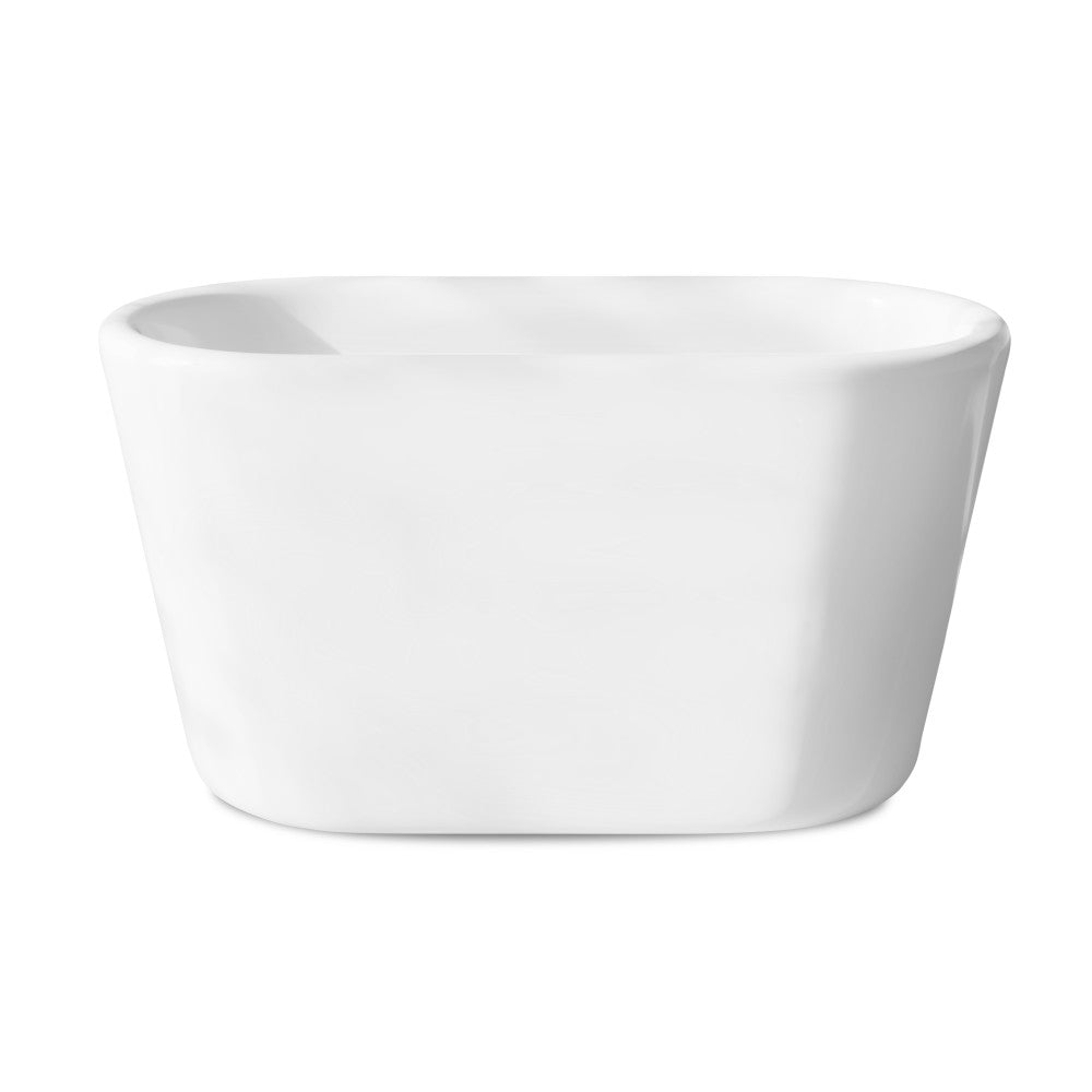 Nanterre 51" Japanese Soaking Freestanding Bathtub in Glossy White, Drain Included