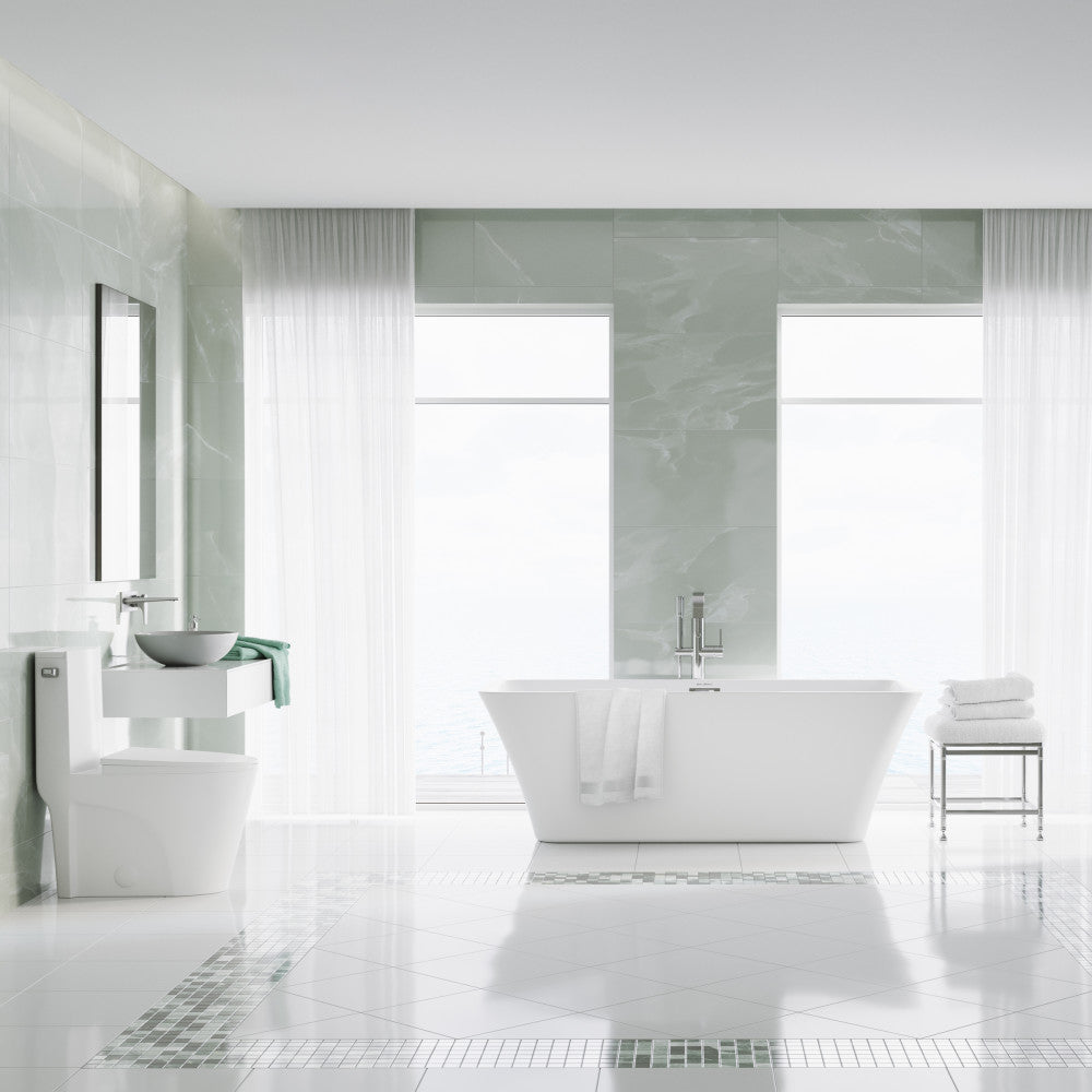 St. Tropez One-Piece Elongated Toilet Side Flush 1.28 gpf