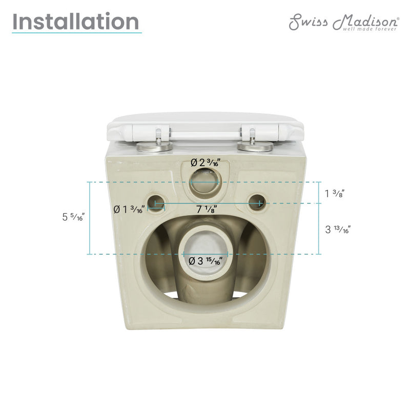 Calice Wall-Hung Toilet Bundle 0.8/1.6 GPF Dual Flush in Glossy White with Flush Plate