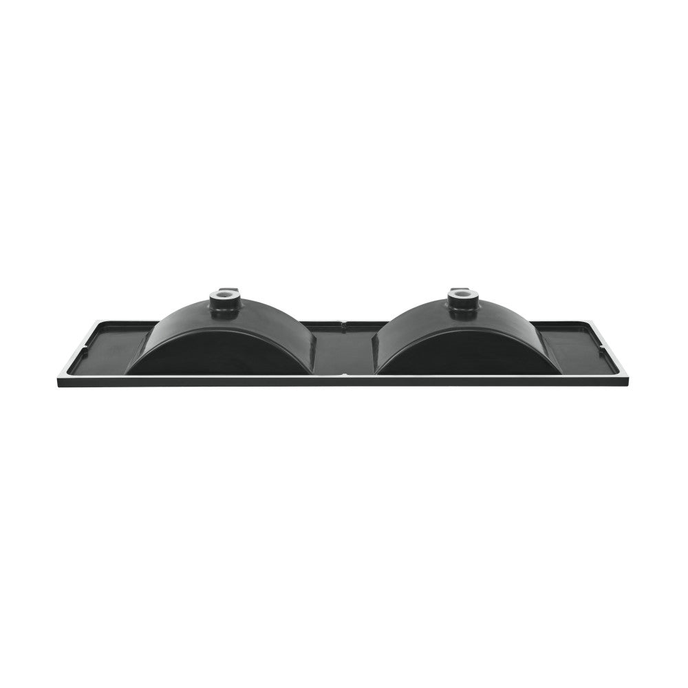 48" 3-Hole Widespread Double Basin Vanity Sink Top in Matte Black