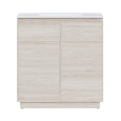 St. Tropez 36" Freestanding Bathroom Vanity in White Oak with Sink Top