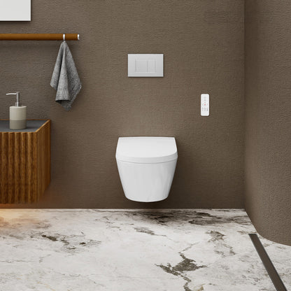 Pur Smart Wall-Hung Bidet Toilet with Matte White Actuator