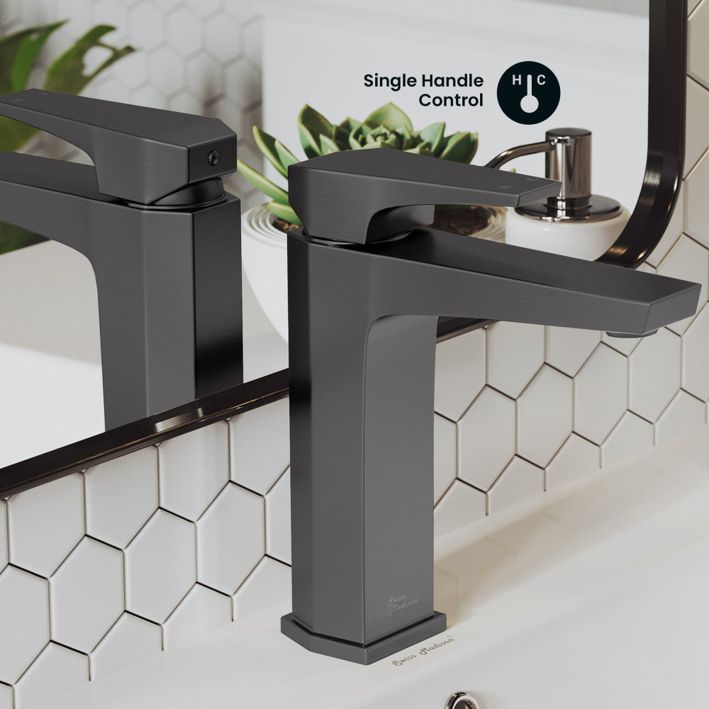 Voltaire Single Hole, Single-Handle, Bathroom Faucet in Gunmetal Gray