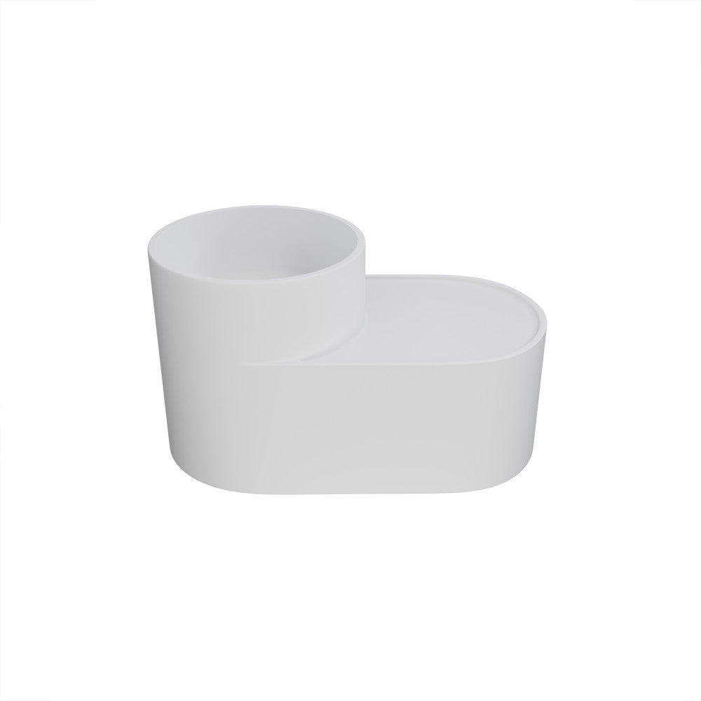 Monaco 20" Solid Surface Oval Wall-Mounted Sink In Matte White