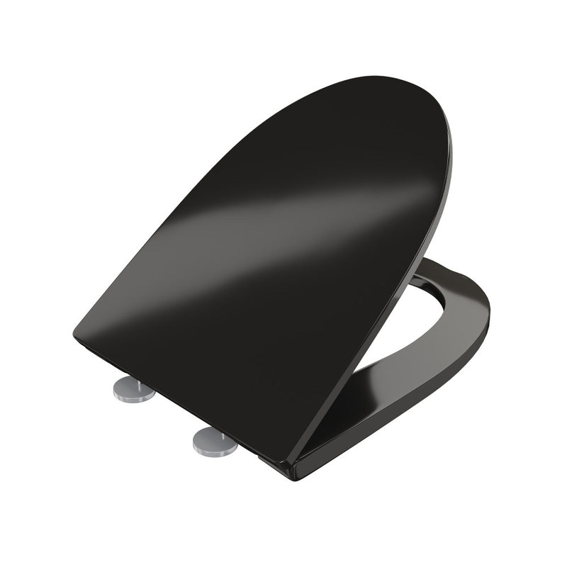 St Tropez Quick Release Toilet Seat in Glossy Black (SM-1T254GB)