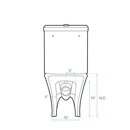 Calice Two-Piece Elongated Rear Outlet Toilet Dual-Flush 1.1/1.6 gpf