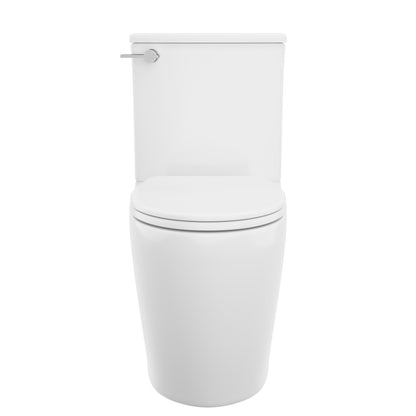 Carlton Belmont Semi-Skirted Two-Piece 12" Rough-in 1.28 GPF Left-Hand Flush Elongated Toilet in Glossy White