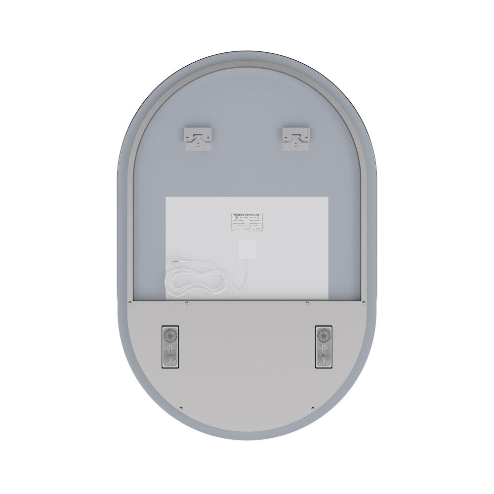 Aura 24" x 36" Pill Shaped LED Anti-Fog Smart Mirror with Bluetooth