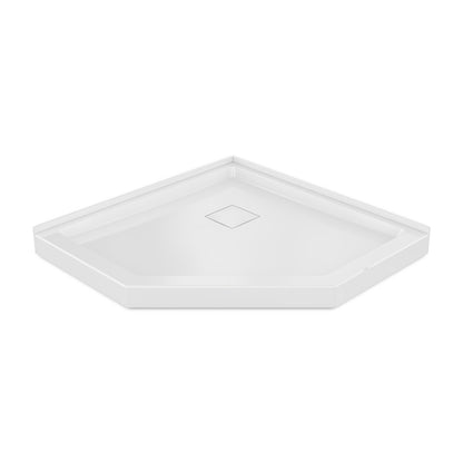 Marquette 36" x 36" Neo-Angle Single-Threshold Shower Pan Base with Center Drain in Glossy White