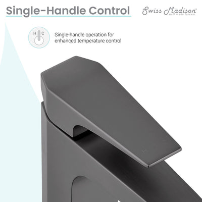 Voltaire Single Hole, Single-Handle, Bathroom Faucet in Gunmetal Gray
