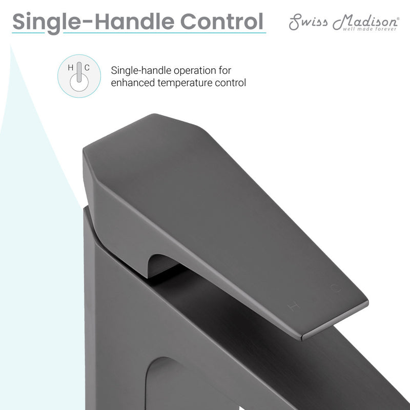 Voltaire Single Hole, Single-Handle, Bathroom Faucet in Gunmetal Gray