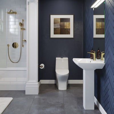 Sublime II One-Piece 12" Rough-in 1.1/1.6 GPF Dual Top Flush Round Compact Toilet in Glossy White (6 - Pack)