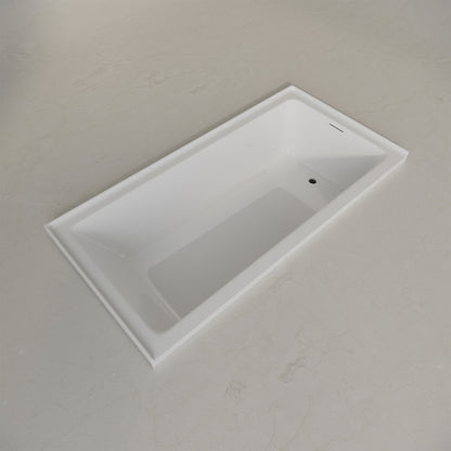 Voltaire 60 x 36 Right Drain Soaking Alcove Bathtub in Glossy White with Integrated Overflow, Drain Included