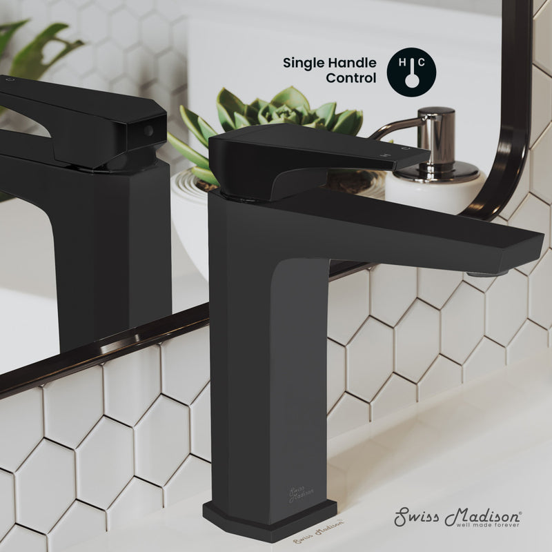 Voltaire Single Hole, Single-Handle, Bathroom Faucet in Matte Black
