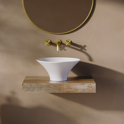 Ivy 16.5" Round Vessel Sink in Glossy White