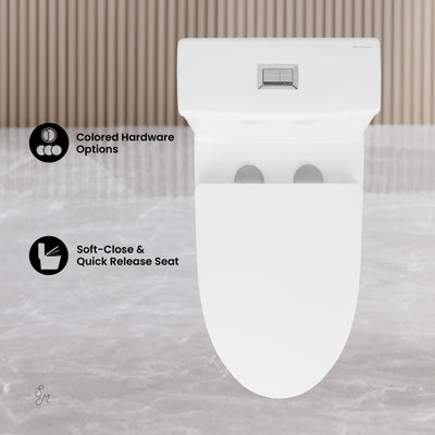 Dreux One Piece Elongated Dual Flush Toilet with 0.95/1.26 GPF (6 - Pack)