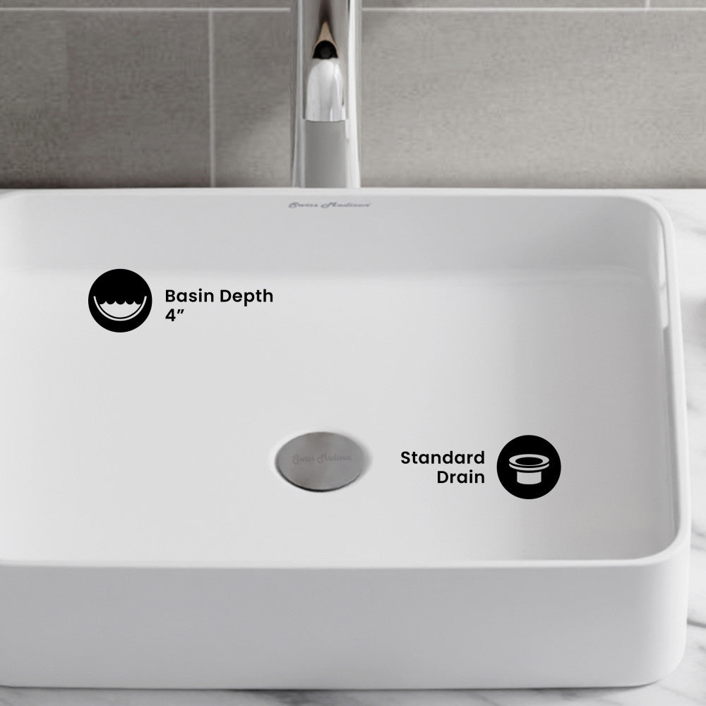 Concorde 19 Rectangle Ceramic Vessel Sink