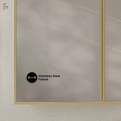 Porte 32 x 31 Arched Recessed/Wall Mount Medicine Cabinet with Mirror in Gold