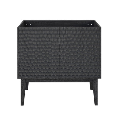 Bosse 36" Freestanding Bathroom Vanity Cabinet without Top in Black Oak