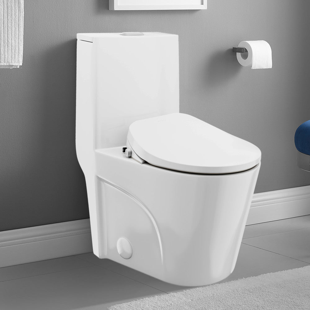 St. Tropez One-Piece Elongated Toilet Vortex Dual-Flush 1.1/1.6 gpf with Smart Seat Bidet