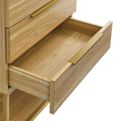 Carre 24" Freestanding Bathroom Vanity in Golden Oak with Sink Top