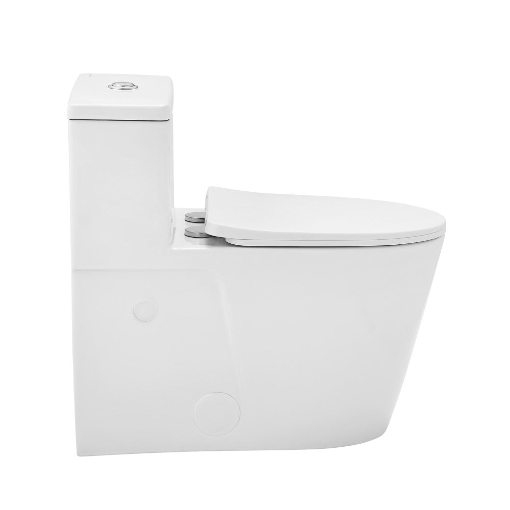 Arles One-Piece Elongated Toilet Vortex Dual-Flush 1.1/1.6 GPF