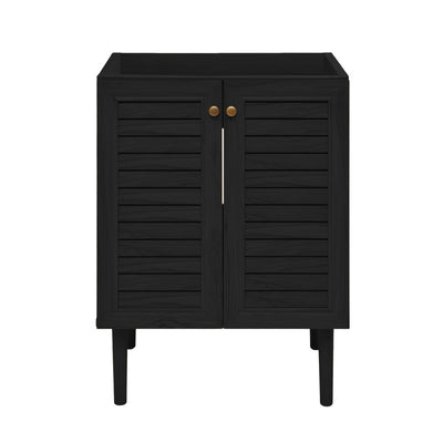 Bron 24" Freestanding Bathroom Vanity Cabinet without Top in Black Oak