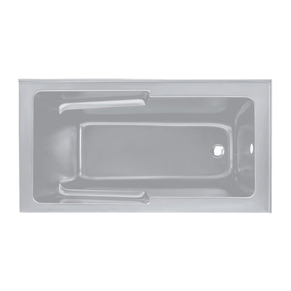Voltaire 60 x 32 Right Drain Soaking Alcove Corner Apron Bathtub in Glossy Gray