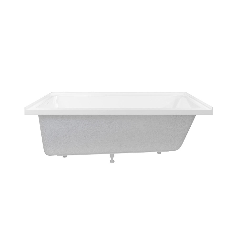 Voltaire 60 x 36 Left Drain Soaking Alcove Bathtub in Glossy White with Integrated Overflow, Drain Included