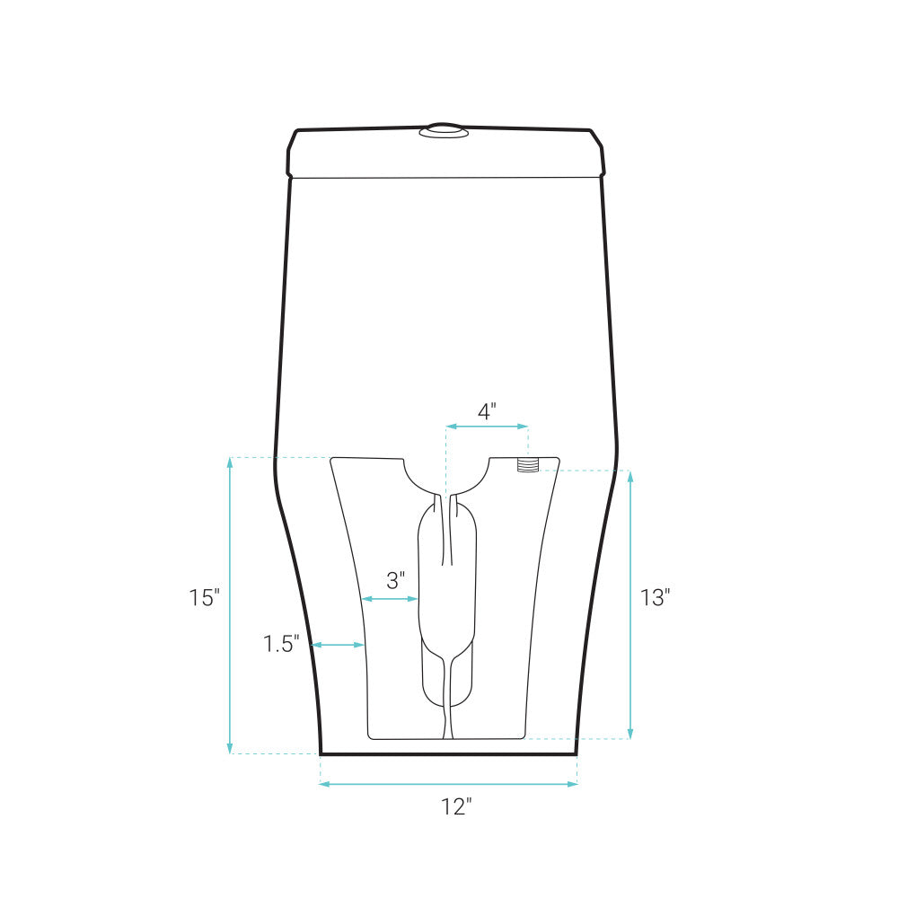 Ivy One Piece Toilet Dual Vortex™ Flush, Brushed Gold Hardware 1.1/1.6 gpf