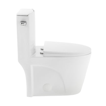 St. Tropez One-Piece 10" Rough-in 1.28 GPF Left Flush Elongated Toilet in Glossy White (6 - Pack)