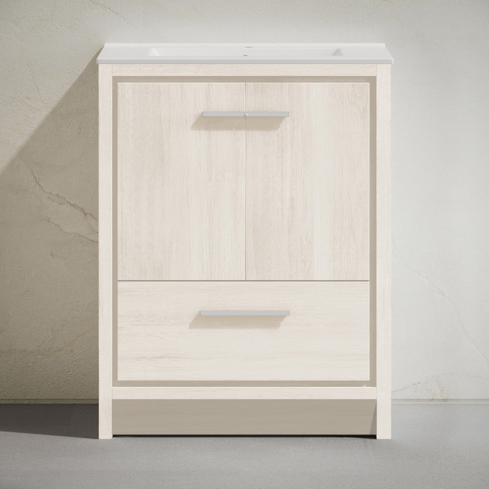 Virage 30" Freestanding Bathroom Vanity in White Oak