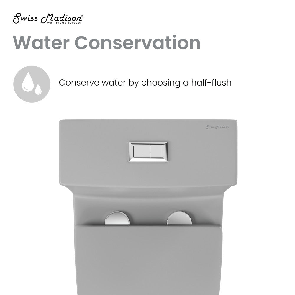 Dreux One Piece Elongated Dual Flush Toilet in Matte Gray 0.95/1.26 GPF