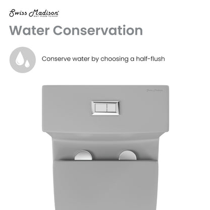 Dreux One Piece Elongated Dual Flush Toilet in Matte Gray 0.95/1.26 GPF