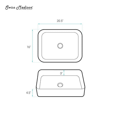 Concorde Rectangle Ceramic Vessel Sink