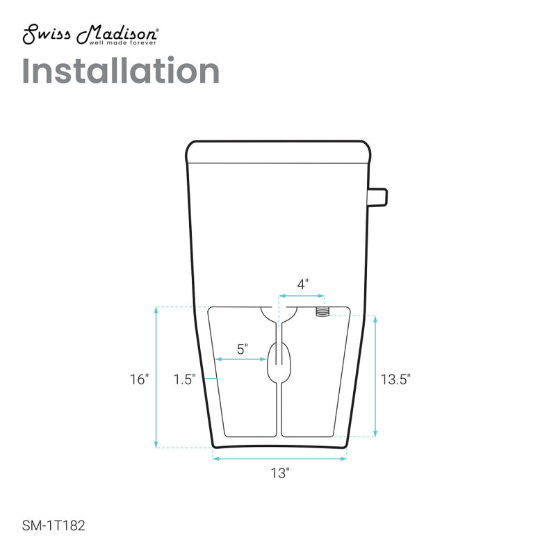 Dreux One-Piece 12" Rough-in 1.28 GPF Left Flush Elongated Toilet in Glossy White (6 - Pack)
