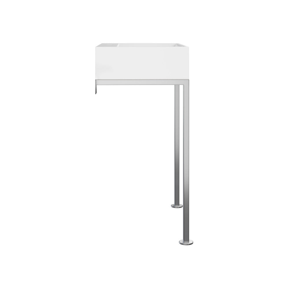 Concorde 24" Rectangle Console Sink with Matte Silver Legs