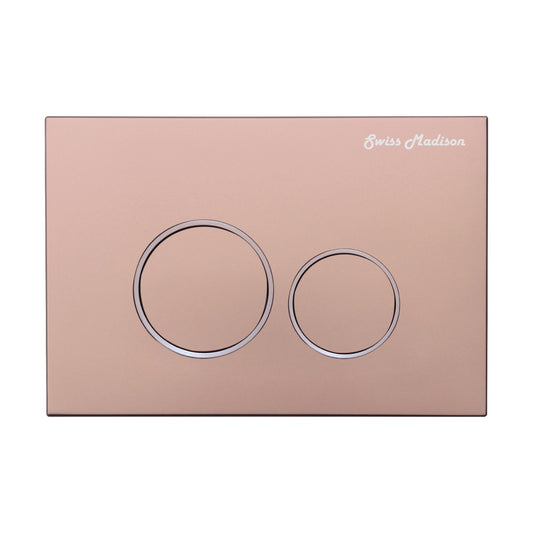Monaco Wall Mount Dual Flush Actuator plate in Rose Gold