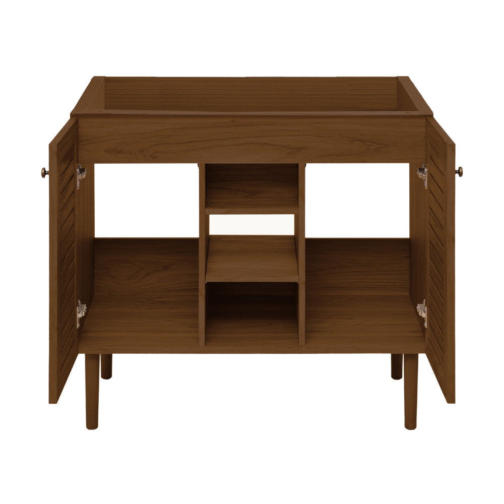 Bron 36" Freestanding Bathroom Vanity Cabinet without Top in Brown Oak