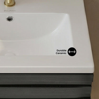 18" Ceramic Square Vanity Sink Top