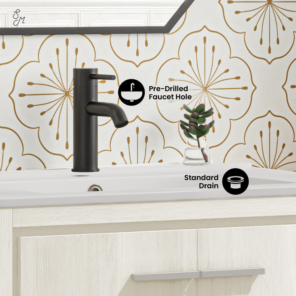 Virage 30" Freestanding Bathroom Vanity in White Oak