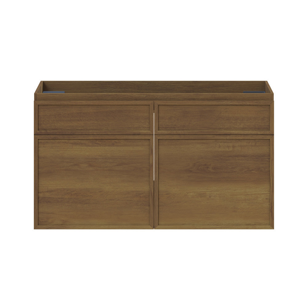 St. Tropez 36" Wall-Mounted Bathroom Vanity Cabinet without Top in Brown Oak