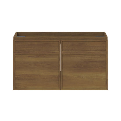 St. Tropez 36" Wall-Mounted Bathroom Vanity Cabinet without Top in Brown Oak