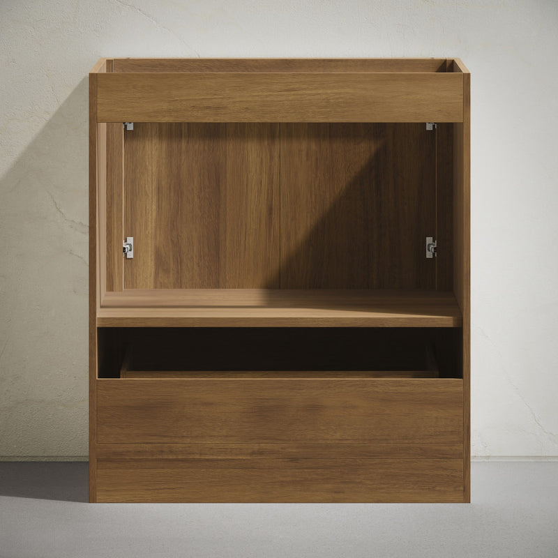 Virage 30" Freestanding Bathroom Vanity in Brown Oak without Sink Top