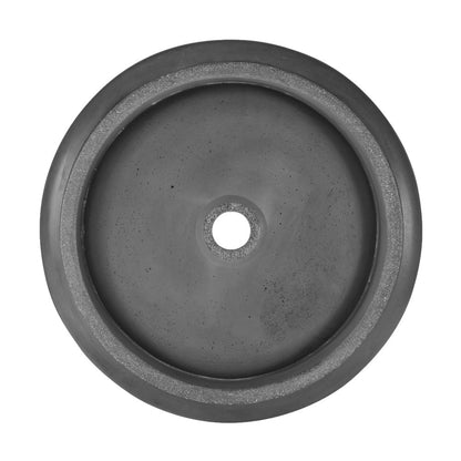 Lisse 17.5" Round Concrete Vessel Bathroom Sink in Dark Gray
